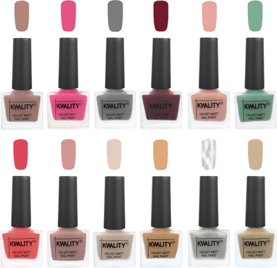 Kwality Nail Paints | Professional Nail Polish| Nail Paint Combo Set of 12 Salmon Run-Pink -Grey-Maroon-Salmon Pink-Mischievous Mint-Baby Pink-Salmon-Light Beige-Beige-Silver-Nude(Pack of 12)
Kwality Nail Paints | Professional Nail Polish| Nail Paint Combo Set of 12 Salmon Run-Pink -Grey-Maroon-Salmon Pink-Mischievous Mint-Baby Pink-Salmon-Light Beige-Beige-Silver-Nude(Pack of 12)