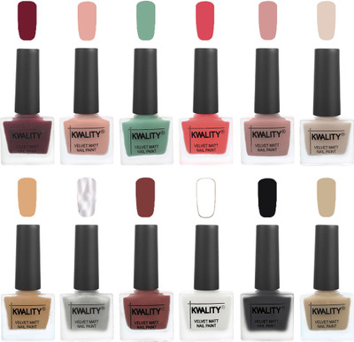 Kwality Nail Paints | Professional Nail Polish| Nail Paint Combo Set of 12 Maroon-Salmon Pink-Mischievous Mint-Baby Pink-Salmon-Light Beige-Beige-Silver-Dark Tan-White-Black-Nude(Pack of 12)
Kwality Nail Paints | Professional Nail Polish| Nail Paint Combo Set of 12 Maroon-Salmon Pink-Mischievous Mint-Baby Pink-Salmon-Light Beige-Beige-Silver-Dark Tan-White-Black-Nude(Pack of 12)