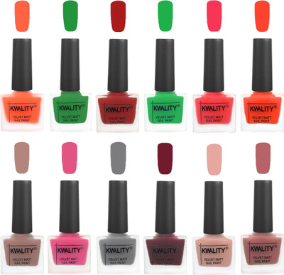 Kwality Nail Paints | Professional Nail Polish| Nail Paint Combo Set of 12 Carrot Orange-Dark Green-Red-Green-Pink Mania-Candy Orange-Salmon Run-Pink -Grey-Maroon-Salmon Pink-Dark Nude(Pack of 12)
Kwality Nail Paints | Professional Nail Polish| Nail Paint Combo Set of 12 Carrot Orange-Dark Green-Red-Green-Pink Mania-Candy Orange-Salmon Run-Pink -Grey-Maroon-Salmon Pink-Dark Nude(Pack of 12)