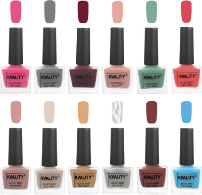 Kwality Nail Paints | Professional Nail Polish| Nail Paint Combo Set of 12 Pink -Grey-Maroon-Salmon Pink-Mischievous Mint-Baby Pink-Salmon-Light Beige-Beige-Silver-Dark Tan-Light Blue(Pack of 12)
Kwality Nail Paints | Professional Nail Polish| Nail Paint Combo Set of 12 Pink -Grey-Maroon-Salmon Pink-Mischievous Mint-Baby Pink-Salmon-Light Beige-Beige-Silver-Dark Tan-Light Blue(Pack of 12)