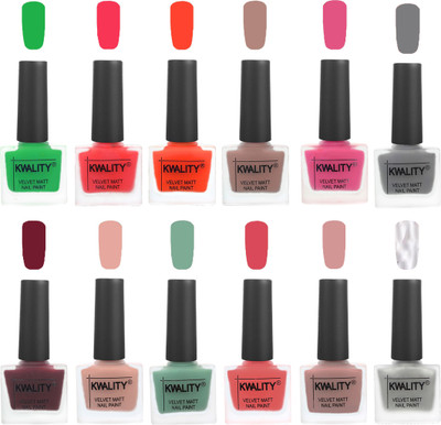 Kwality Nail Paints | Nail Polish| Nail Paint Combo Set of 12 Green-Pink Mania-Candy Orange-Salmon Run-Pink -Grey-Maroon-Salmon Pink-Mischievous Mint-Baby Pink-Salmon-Silver(Pack of 12)
Kwality Nail Paints | Nail Polish| Nail Paint Combo Set of 12 Green-Pink Mania-Candy Orange-Salmon Run-Pink -Grey-Maroon-Salmon Pink-Mischievous Mint-Baby Pink-Salmon-Silver(Pack of 12)