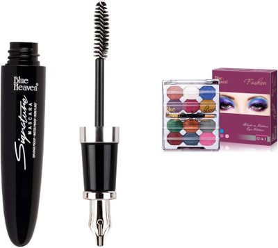 Blue Heaven Signature Mascara-10 ml with 12x1 Fashion Eye Shadow(Set of 2)
Blue Heaven Signature Mascara-10 ml with 12x1 Fashion Eye Shadow(Set of 2)