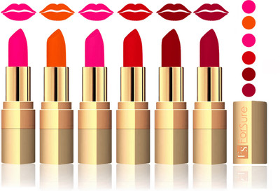 Forsure Peach, Fast Red, Soft Red, Pink, Maroon, Plum Velvet Matte Lipstick(Peach, Fast Red, Soft Red, Pink, Maroon, Plum)
Forsure Peach, Fast Red, Soft Red, Pink, Maroon, Plum Velvet Matte Lipstick(Peach, Fast Red, Soft Red, Pink, Maroon, Plum)