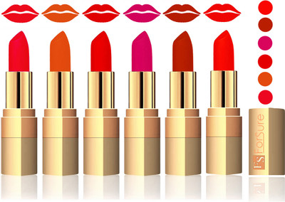 Forsure Red, Light Brown, Sweet Red, Purple, Chocolate, Hot Red Velvet Matte Lipstick(Red, Light Brown, Sweet Red, Purple, Chocolate, Hot Red)
Forsure Red, Light Brown, Sweet Red, Purple, Chocolate, Hot Red Velvet Matte Lipstick(Red, Light Brown, Sweet Red, Purple, Chocolate, Hot Red)