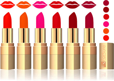 Forsure Hot Red, Fast Red, Pink, Soft Red, Maroon, Plum Velvet Matte Lipstick(Hot Red, Fast Red, Pink, Soft Red, Maroon, Plum)
Forsure Hot Red, Fast Red, Pink, Soft Red, Maroon, Plum Velvet Matte Lipstick(Hot Red, Fast Red, Pink, Soft Red, Maroon, Plum)