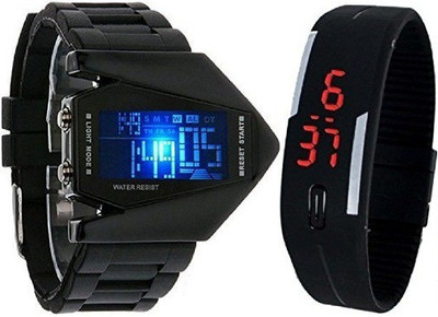 Pappi Boss Pack of 2 Aircraft Model with light & Dark Blue Silicone Led Bracelet Band Watch - For Men
Pappi Boss Pack of 2 Aircraft Model with light & Dark Blue Silicone Led Bracelet Band Watch - For Men