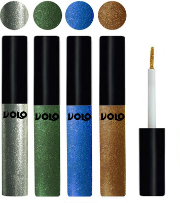 Volo WATERPROOF GLITTER EYE LINER 20 ml(Entick Silver, Olive Green, Sky Blue, Copper)
