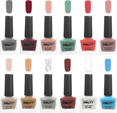 Kwality Nail Paints | Nail Polish| Nail Paint Combo Set of 12 Grey-Maroon-Salmon Pink-Mischievous Mint-Baby Pink-Salmon-Light Beige-Beige-Silver-Dark Tan-White-Light Blue(Pack of 12)
Kwality Nail Paints | Nail Polish| Nail Paint Combo Set of 12 Grey-Maroon-Salmon Pink-Mischievous Mint-Baby Pink-Salmon-Light Beige-Beige-Silver-Dark Tan-White-Light Blue(Pack of 12)