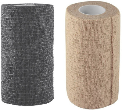A-TAPE Self Adhesive Bandage Cohesive Beige & Black (10 cm X 4.5 meters, Pack of 2) Elastic Crepe Bandage
A-TAPE Self Adhesive Bandage Cohesive Beige & Black (10 cm X 4.5 meters, Pack of 2) Elastic Crepe Bandage