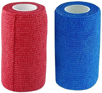 A-TAPE Self Adhesive Bandage Cohesive Blue & Red (10 cm X 4.5 meters, Pack of 2) Elastic Crepe Bandage
A-TAPE Self Adhesive Bandage Cohesive Blue & Red (10 cm X 4.5 meters, Pack of 2) Elastic Crepe Bandage