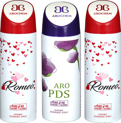 AROCHEM ROMEO , ARO PDS AND ROMEO DYNAMIC PURE ORIGINAL Deodorant Spray - For Men & Women(200 ml, Pack of 3)
AROCHEM ROMEO , ARO PDS AND ROMEO DYNAMIC PURE ORIGINAL Deodorant Spray - For Men & Women(200 ml, Pack of 3)