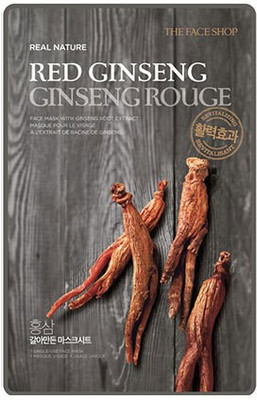 The Face Shop Unisex Real Nature Red Ginseng Face Mask (sheet mask)(20 g)