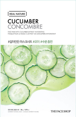 The Face Shop The Face Shop Unisex Real Nature Cucumber Face Mask (sheet mask)(20 g)