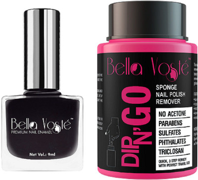 Bella Voste Nail Polish Kit BLACK CHERRY Glossy 89 ml Pack of 2(Pack of 2)