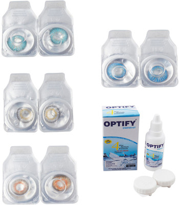 Optify Combo Pack Monthly Color Contact Lens With Solution Monthly Contact Lens(0, Aqua-Natural Grey-Honey-Blue Topaz, Pack of 4)
Optify Combo Pack Monthly Color Contact Lens With Solution Monthly Contact Lens(0, Aqua-Natural Grey-Honey-Blue Topaz, Pack of 4)