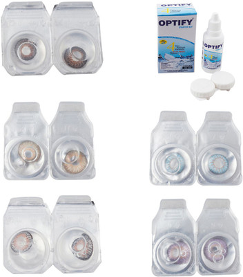Optify Combo Pack Monthly Color Contact Lens With Solution Monthly Contact Lens(0, Brown-Gold-Grey-Sea Blue-Violet, Pack of 5)
Optify Combo Pack Monthly Color Contact Lens With Solution Monthly Contact Lens(0, Brown-Gold-Grey-Sea Blue-Violet, Pack of 5)