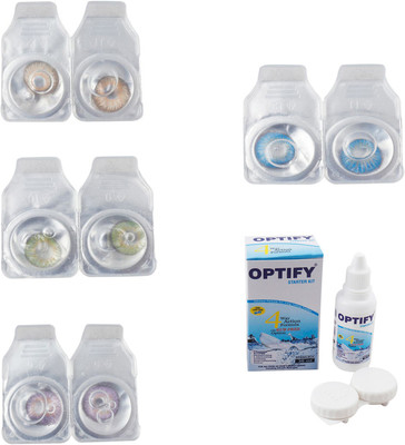Optify Combo Pack Monthly Color Contact Lens With Solution Monthly Contact Lens(0, Gold-Green-Violet-Blue Topaz, Pack of 4)
Optify Combo Pack Monthly Color Contact Lens With Solution Monthly Contact Lens(0, Gold-Green-Violet-Blue Topaz, Pack of 4)