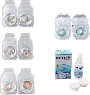 Optify Combo Pack Monthly Color Contact Lens With Solution Monthly Contact Lens(0, Natural Grey-Gold-Honey-Green Turquoise, Pack of 4)
Optify Combo Pack Monthly Color Contact Lens With Solution Monthly Contact Lens(0, Natural Grey-Gold-Honey-Green Turquoise, Pack of 4)