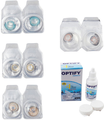 Optify Combo Pack Monthly Color Contact Lens With Solution Monthly Contact Lens(0, Aqua-Natural Grey-Gold-Grey, Pack of 4)
Optify Combo Pack Monthly Color Contact Lens With Solution Monthly Contact Lens(0, Aqua-Natural Grey-Gold-Grey, Pack of 4)