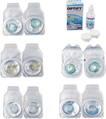 Optify Combo Pack Monthly Color Contact Lens With Solution Monthly Contact Lens(0, Aqua-Green-Sea Blue-Green Turquoise-Blue Topaz, Pack of 5)
Optify Combo Pack Monthly Color Contact Lens With Solution Monthly Contact Lens(0, Aqua-Green-Sea Blue-Green Turquoise-Blue Topaz, Pack of 5)