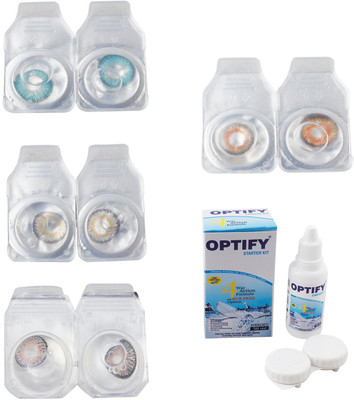 Optify Combo Pack Monthly Color Contact Lens With Solution Monthly Contact Lens(0, Aqua-Natural Grey-Grey-Honey, Pack of 4)
Optify Combo Pack Monthly Color Contact Lens With Solution Monthly Contact Lens(0, Aqua-Natural Grey-Grey-Honey, Pack of 4)
