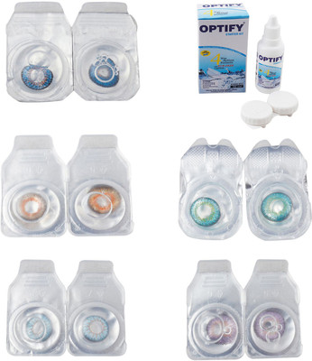 Optify Combo Pack Monthly Color Contact Lens With Solution Monthly Contact Lens(0, Blue-Honey-Sea Blue-Green Turquoise-Violet, Pack of 5)
Optify Combo Pack Monthly Color Contact Lens With Solution Monthly Contact Lens(0, Blue-Honey-Sea Blue-Green Turquoise-Violet, Pack of 5)