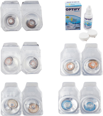 Optify Combo Pack Monthly Color Contact Lens With Solution Monthly Contact Lens(0, Brown-Grey-Hazel-Honey-Blue Topaz, Pack of 5)
Optify Combo Pack Monthly Color Contact Lens With Solution Monthly Contact Lens(0, Brown-Grey-Hazel-Honey-Blue Topaz, Pack of 5)