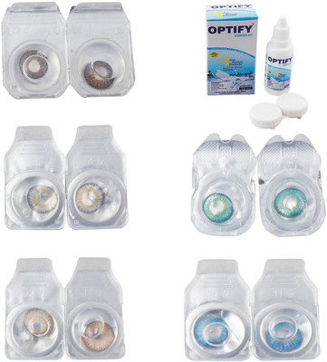 Optify Combo Pack Monthly Color Contact Lens With Solution Monthly Contact Lens(0, Brown-Natural Grey-Gold-Green Turquoise-Blue Topaz, Pack of 5)
Optify Combo Pack Monthly Color Contact Lens With Solution Monthly Contact Lens(0, Brown-Natural Grey-Gold-Green Turquoise-Blue Topaz, Pack of 5)
