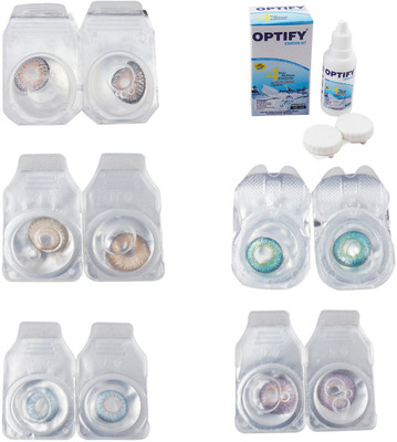 Optify Combo Pack Monthly Color Contact Lens With Solution Monthly Contact Lens(0, Grey-Hazel-Sea Blue-Green Turquoise-Violet, Pack of 5)
Optify Combo Pack Monthly Color Contact Lens With Solution Monthly Contact Lens(0, Grey-Hazel-Sea Blue-Green Turquoise-Violet, Pack of 5)