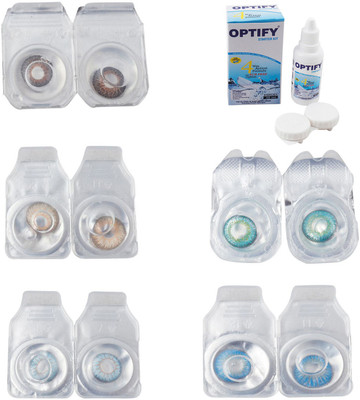 Optify Combo Pack Monthly Color Contact Lens With Solution Monthly Contact Lens(0, Brown-Gold-Sea Blue-Green Turquoise-Blue Topaz, Pack of 5)
Optify Combo Pack Monthly Color Contact Lens With Solution Monthly Contact Lens(0, Brown-Gold-Sea Blue-Green Turquoise-Blue Topaz, Pack of 5)