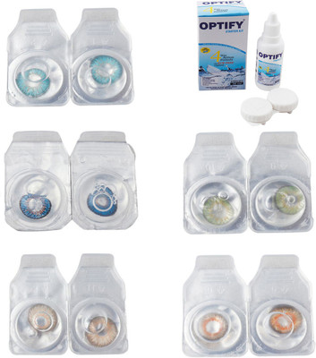 Optify Combo Pack Monthly Color Contact Lens With Solution Monthly Contact Lens(0, Aqua-Blue-Gold-Green-Honey, Pack of 5)
Optify Combo Pack Monthly Color Contact Lens With Solution Monthly Contact Lens(0, Aqua-Blue-Gold-Green-Honey, Pack of 5)