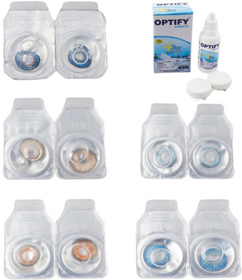 Optify Combo Pack Monthly Color Contact Lens With Solution Monthly Contact Lens(0, Blue-Hazel-Honey-Sea Blue-Blue Topaz, Pack of 5)
Optify Combo Pack Monthly Color Contact Lens With Solution Monthly Contact Lens(0, Blue-Hazel-Honey-Sea Blue-Blue Topaz, Pack of 5)