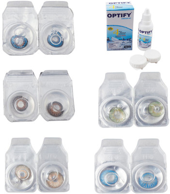 Optify Combo Pack Monthly Color Contact Lens With Solution Monthly Contact Lens(0, Blue-Brown-Gold-Green-Blue Topaz, Pack of 5)
Optify Combo Pack Monthly Color Contact Lens With Solution Monthly Contact Lens(0, Blue-Brown-Gold-Green-Blue Topaz, Pack of 5)