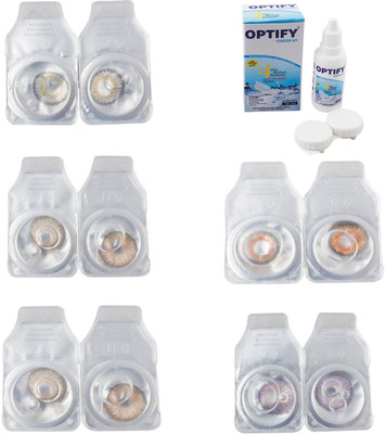 Optify Combo Pack Monthly Color Contact Lens With Solution Monthly Contact Lens(0, Natural Grey-Gold-Hazel-Honey-Violet, Pack of 5)
Optify Combo Pack Monthly Color Contact Lens With Solution Monthly Contact Lens(0, Natural Grey-Gold-Hazel-Honey-Violet, Pack of 5)