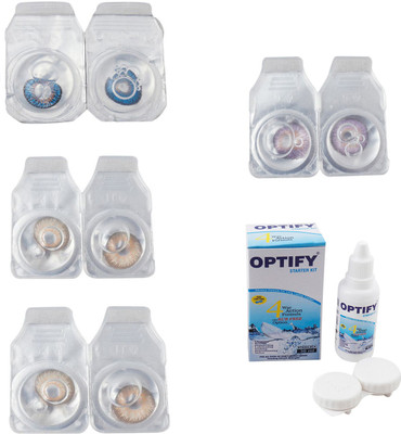 Optify Combo Pack Monthly Color Contact Lens With Solution Monthly Contact Lens(0, Blue-Gold-Hazel-Violet, Pack of 4)
Optify Combo Pack Monthly Color Contact Lens With Solution Monthly Contact Lens(0, Blue-Gold-Hazel-Violet, Pack of 4)