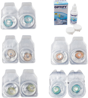 Optify Combo Pack Monthly Color Contact Lens With Solution Monthly Contact Lens(0, Aqua-Gold-Green-Honey-Green Turquoise, Pack of 5)
Optify Combo Pack Monthly Color Contact Lens With Solution Monthly Contact Lens(0, Aqua-Gold-Green-Honey-Green Turquoise, Pack of 5)