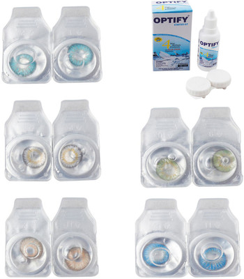 Optify Combo Pack Monthly Color Contact Lens With Solution Monthly Contact Lens(0, Aqua-Natural Grey-Gold-Green-Blue Topaz, Pack of 5)
Optify Combo Pack Monthly Color Contact Lens With Solution Monthly Contact Lens(0, Aqua-Natural Grey-Gold-Green-Blue Topaz, Pack of 5)