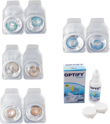 Optify Combo Pack Monthly Color Contact Lens With Solution Monthly Contact Lens(0, Aqua-Gold-Honey-Blue Topaz, Pack of 4)
Optify Combo Pack Monthly Color Contact Lens With Solution Monthly Contact Lens(0, Aqua-Gold-Honey-Blue Topaz, Pack of 4)