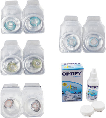 Optify Combo Pack Monthly Color Contact Lens With Solution Monthly Contact Lens(0, Aqua-Green-Grey-Sea Blue, Pack of 4)
Optify Combo Pack Monthly Color Contact Lens With Solution Monthly Contact Lens(0, Aqua-Green-Grey-Sea Blue, Pack of 4)