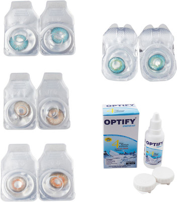 Optify Combo Pack Monthly Color Contact Lens With Solution Monthly Contact Lens(0, Aqua-Gold-Honey-Green Turquoise, Pack of 4)
Optify Combo Pack Monthly Color Contact Lens With Solution Monthly Contact Lens(0, Aqua-Gold-Honey-Green Turquoise, Pack of 4)
