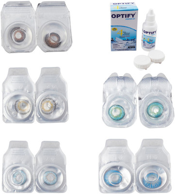 Optify Combo Pack Monthly Color Contact Lens With Solution Monthly Contact Lens(0, Brown-Natural Grey-Sea Blue-Green Turquoise-Blue Topaz, Pack of 5)
Optify Combo Pack Monthly Color Contact Lens With Solution Monthly Contact Lens(0, Brown-Natural Grey-Sea Blue-Green Turquoise-Blue Topaz, Pack of 5)