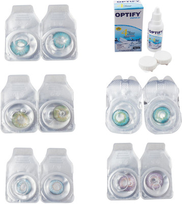 Optify Combo Pack Monthly Color Contact Lens With Solution Monthly Contact Lens(0, Aqua-Green-Sea Blue-Green Turquoise-Violet, Pack of 5)
Optify Combo Pack Monthly Color Contact Lens With Solution Monthly Contact Lens(0, Aqua-Green-Sea Blue-Green Turquoise-Violet, Pack of 5)