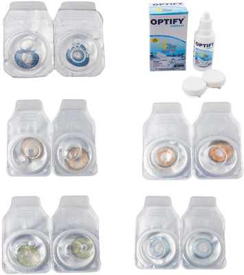 Optify Combo Pack Monthly Color Contact Lens With Solution Monthly Contact Lens(0, Blue-Gold-Green-Honey-Sea Blue, Pack of 5)
Optify Combo Pack Monthly Color Contact Lens With Solution Monthly Contact Lens(0, Blue-Gold-Green-Honey-Sea Blue, Pack of 5)