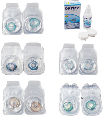 Optify Combo Pack Monthly Color Contact Lens With Solution Monthly Contact Lens(0, Aqua-Blue-Hazel-Sea Blue-Green Turquoise, Pack of 5)
Optify Combo Pack Monthly Color Contact Lens With Solution Monthly Contact Lens(0, Aqua-Blue-Hazel-Sea Blue-Green Turquoise, Pack of 5)