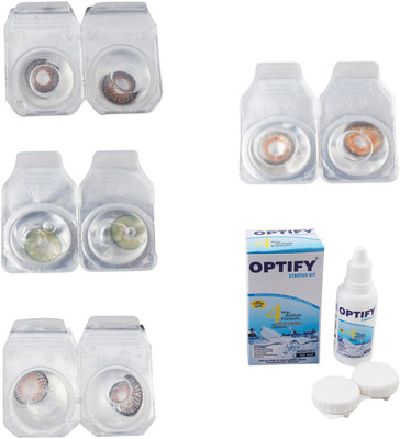 Optify Combo Pack Monthly Color Contact Lens With Solution Monthly Contact Lens(0, Brown-Green-Grey-Honey, Pack of 4)
Optify Combo Pack Monthly Color Contact Lens With Solution Monthly Contact Lens(0, Brown-Green-Grey-Honey, Pack of 4)