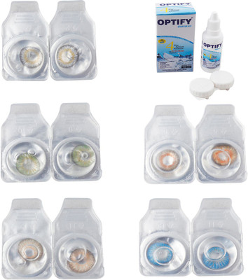 Optify Combo Pack Monthly Color Contact Lens With Solution Monthly Contact Lens(0, Natural Grey-Green-Hazel-Honey-Blue Topaz, Pack of 5)
Optify Combo Pack Monthly Color Contact Lens With Solution Monthly Contact Lens(0, Natural Grey-Green-Hazel-Honey-Blue Topaz, Pack of 5)