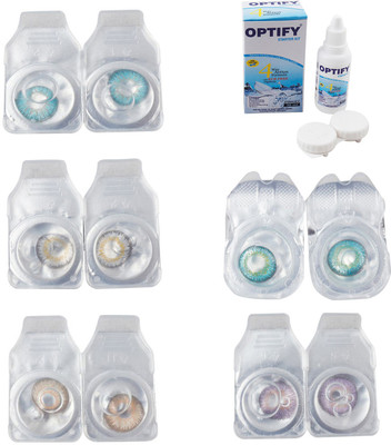Optify Combo Pack Monthly Color Contact Lens With Solution Monthly Contact Lens(0, Aqua-Natural Grey-Gold-Green Turquoise-Violet, Pack of 5)
Optify Combo Pack Monthly Color Contact Lens With Solution Monthly Contact Lens(0, Aqua-Natural Grey-Gold-Green Turquoise-Violet, Pack of 5)