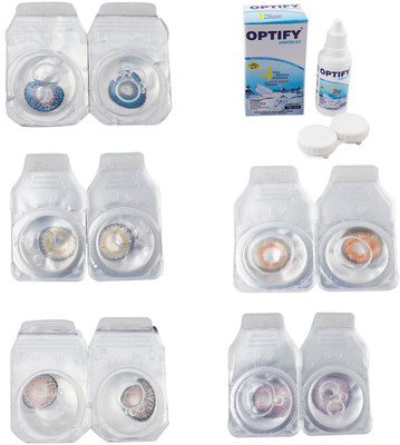 Optify Combo Pack Monthly Color Contact Lens With Solution Monthly Contact Lens(0, Blue-Natural Grey-Grey-Honey-Violet, Pack of 5)
Optify Combo Pack Monthly Color Contact Lens With Solution Monthly Contact Lens(0, Blue-Natural Grey-Grey-Honey-Violet, Pack of 5)