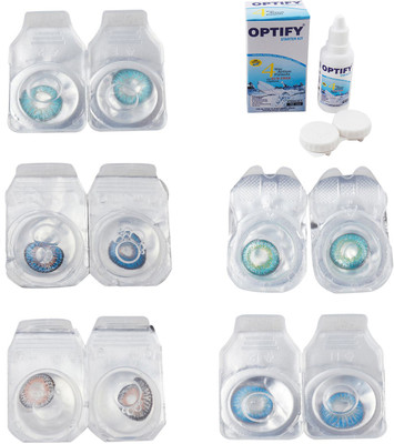 Optify Combo Pack Monthly Color Contact Lens With Solution Monthly Contact Lens(0, Aqua-Blue-Grey-Green Turquoise-Blue Topaz, Pack of 5)
Optify Combo Pack Monthly Color Contact Lens With Solution Monthly Contact Lens(0, Aqua-Blue-Grey-Green Turquoise-Blue Topaz, Pack of 5)