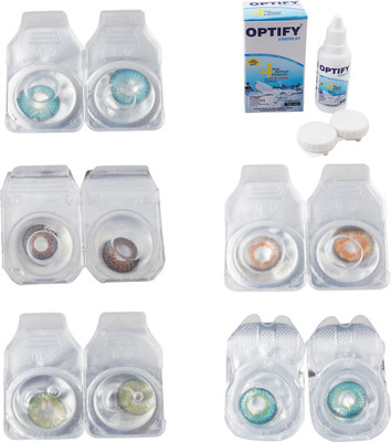 Optify Combo Pack Monthly Color Contact Lens With Solution Monthly Contact Lens(0, Aqua-Brown-Green-Honey-Green Turquoise, Pack of 5)
Optify Combo Pack Monthly Color Contact Lens With Solution Monthly Contact Lens(0, Aqua-Brown-Green-Honey-Green Turquoise, Pack of 5)